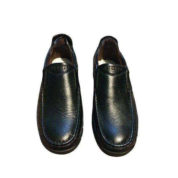 Men Cow Leather Waterproof Comfy Non Slip Soft Slip On Casual Oxfords Size 9 Blk - Picture 1 of 4